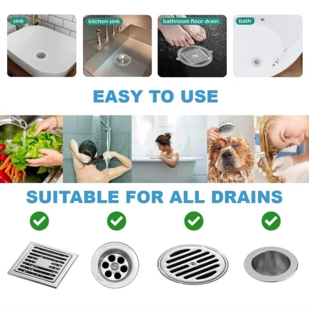 35 Pack Disposable Shower Drain Hair Catcher Stickers